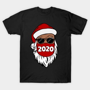 African American Santa Black Christmas - Santa Wearing Mask for women men kids T-Shirt